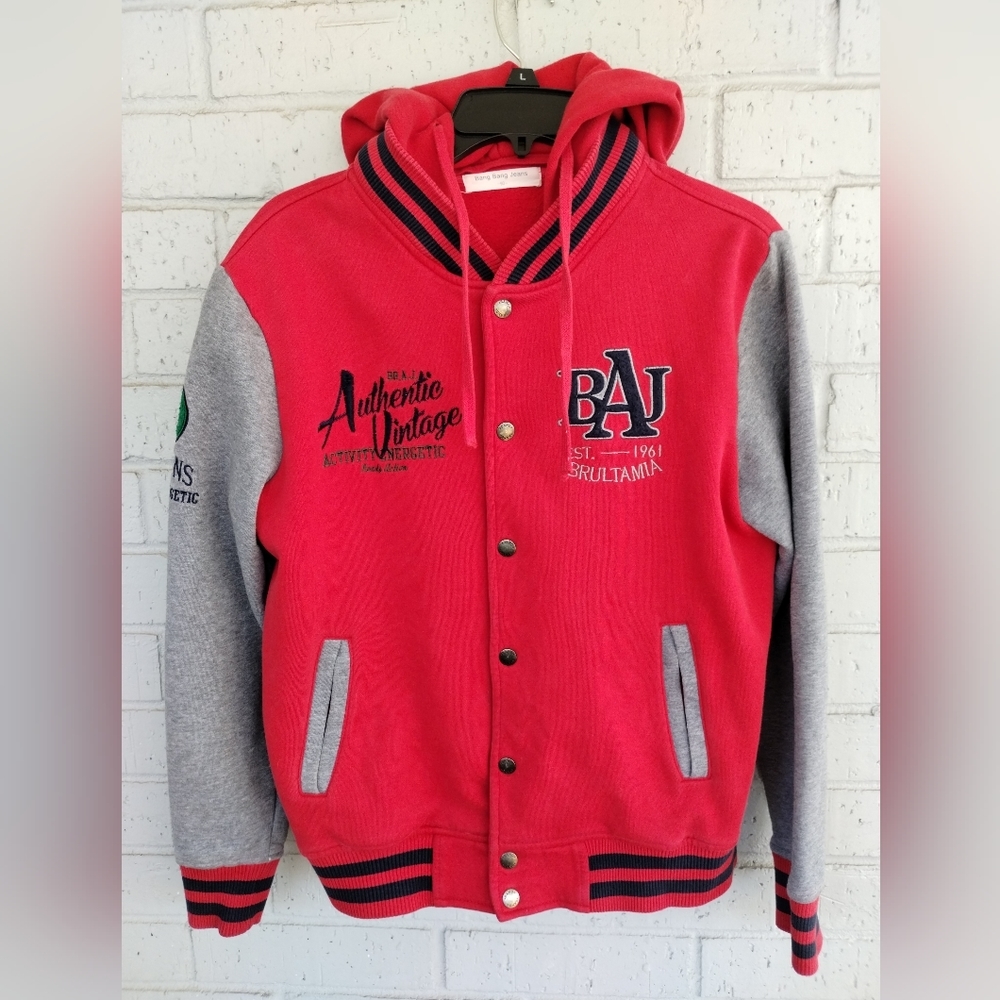 Vintage 90s Bang Bang Jeans 90 Authentic Brultamia Korean Brand Varsity Jacket